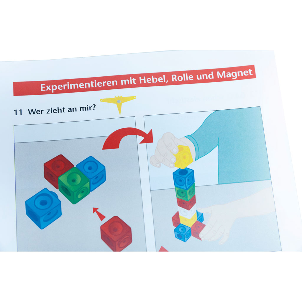 Anja und Leon experimentieren mit Hebel, Rolle und Magnet