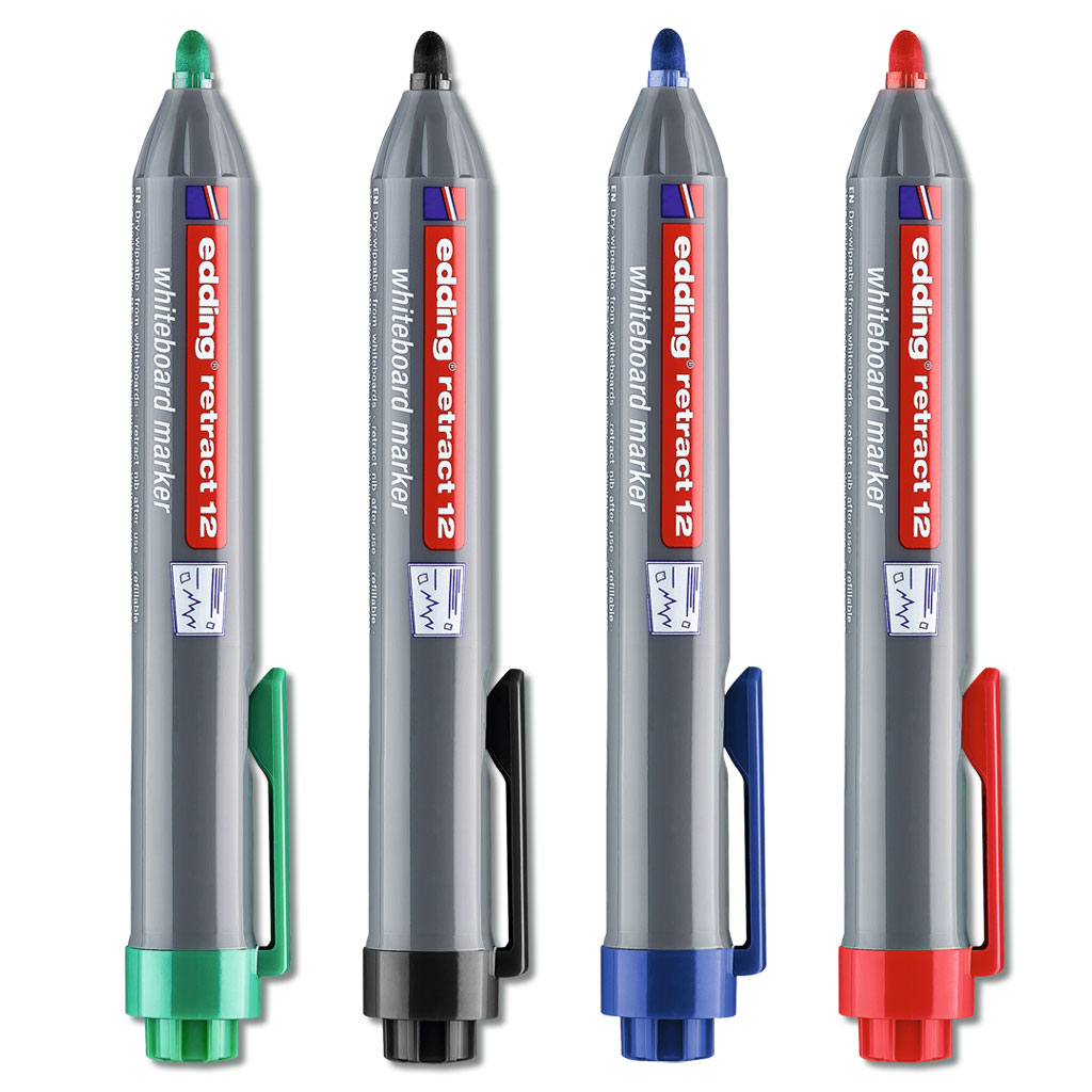 edding® retract 12 Whiteboardmarker 4er-Set