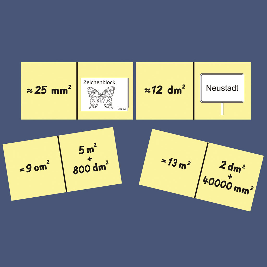 Maßeinheiten Domino – Flächenmaße