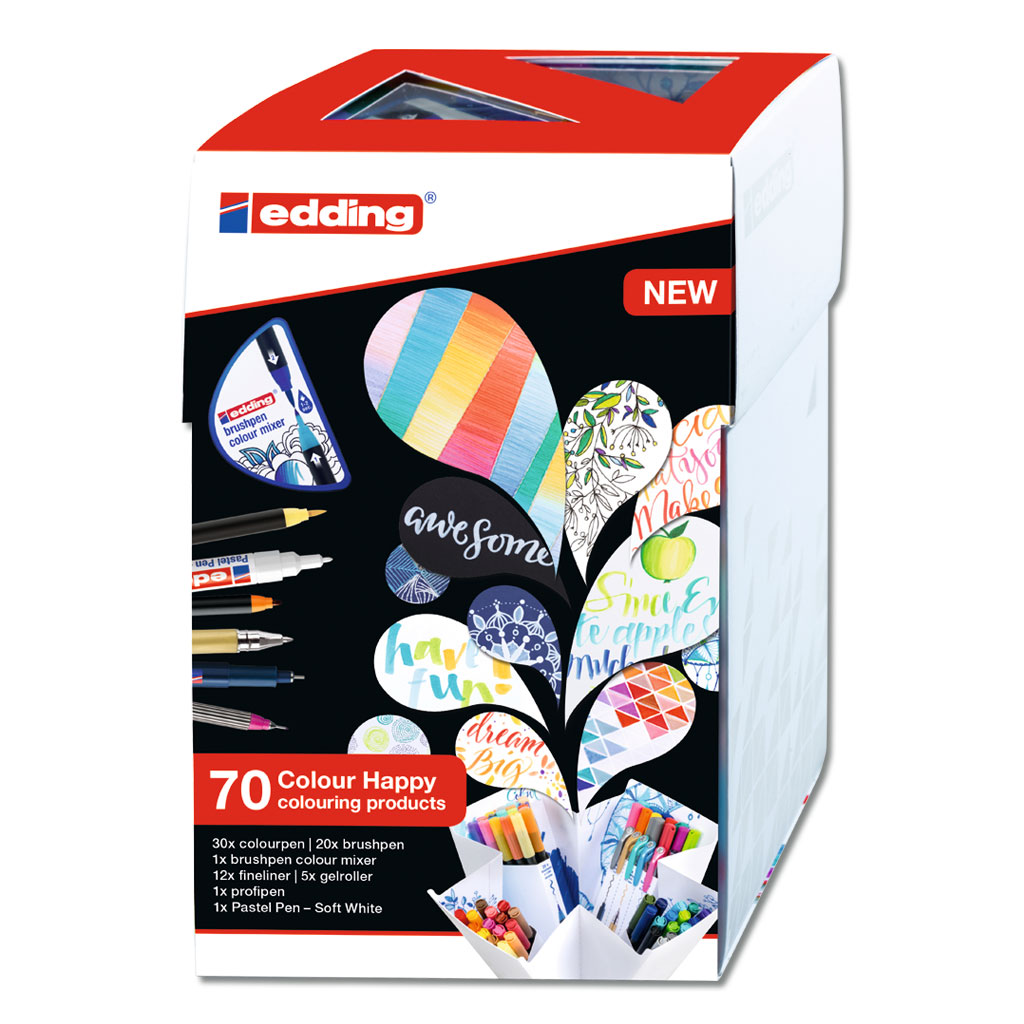 edding® Colour Happy Big Box 69er-Set + Colour Mixer