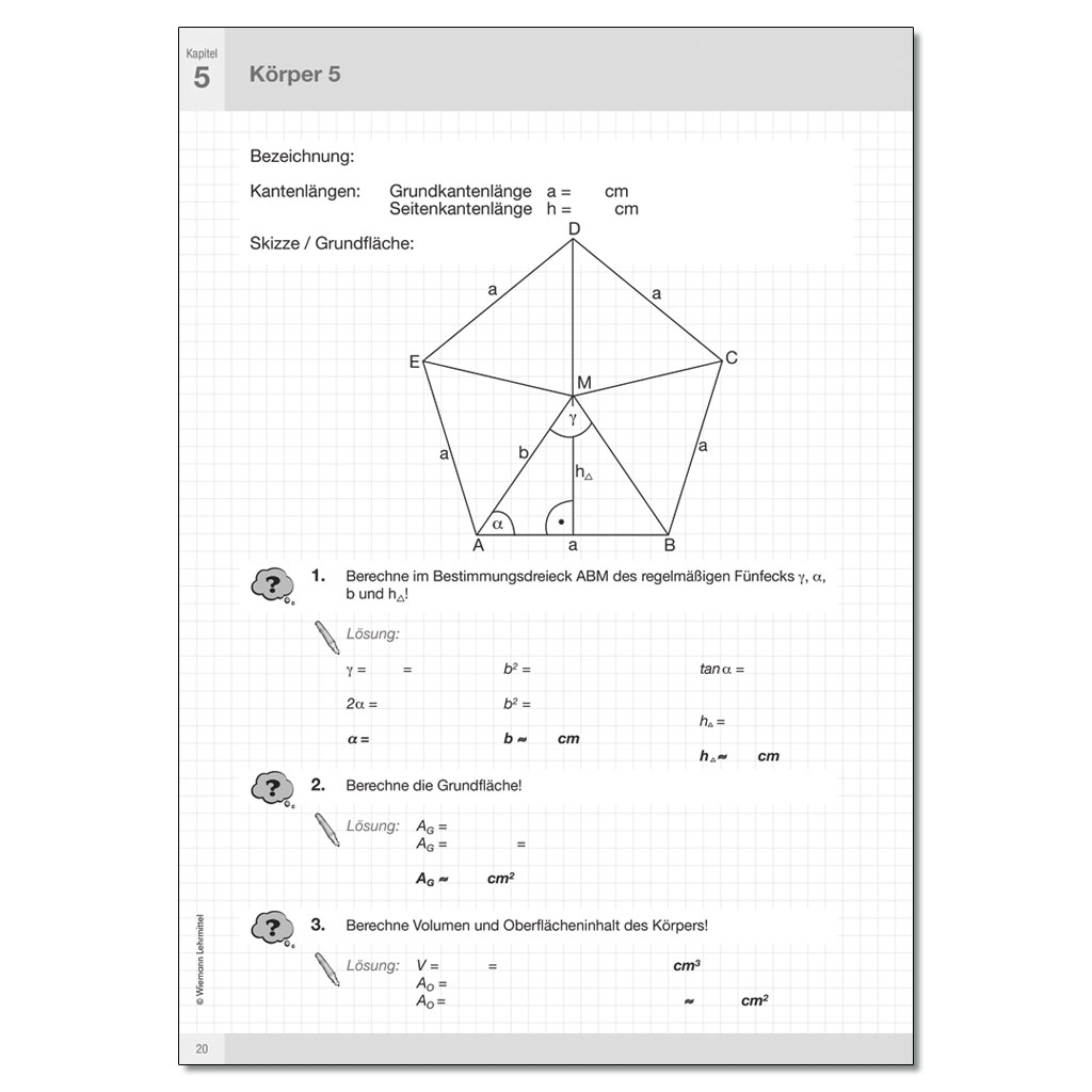 Lehrerarbeitsmappe mit Lösungen - Großer Geometriesatz