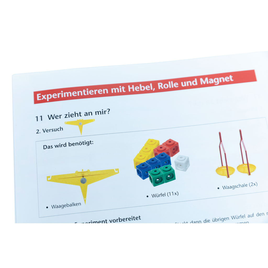 Anja und Leon experimentieren mit Hebel, Rolle und Magnet