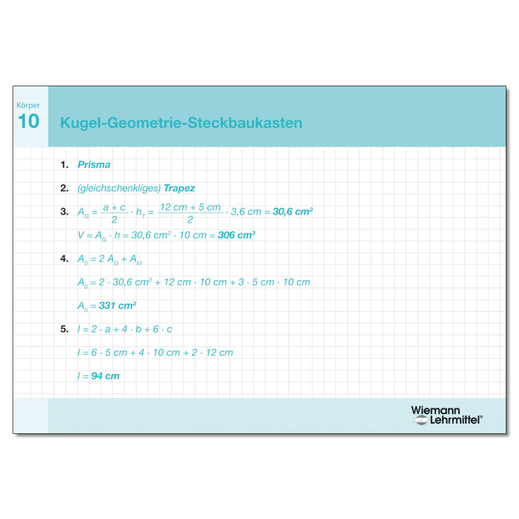 Arbeitskarten „Kugel-Steckbaukasten für Geometrie“