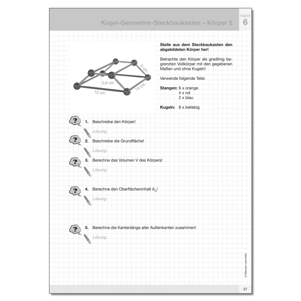 Lehrerheft „Kugel-Steckbaukasten-Geometrie“