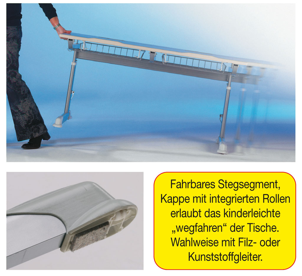 Aluflex® Zweier-Schultisch – Größe 1