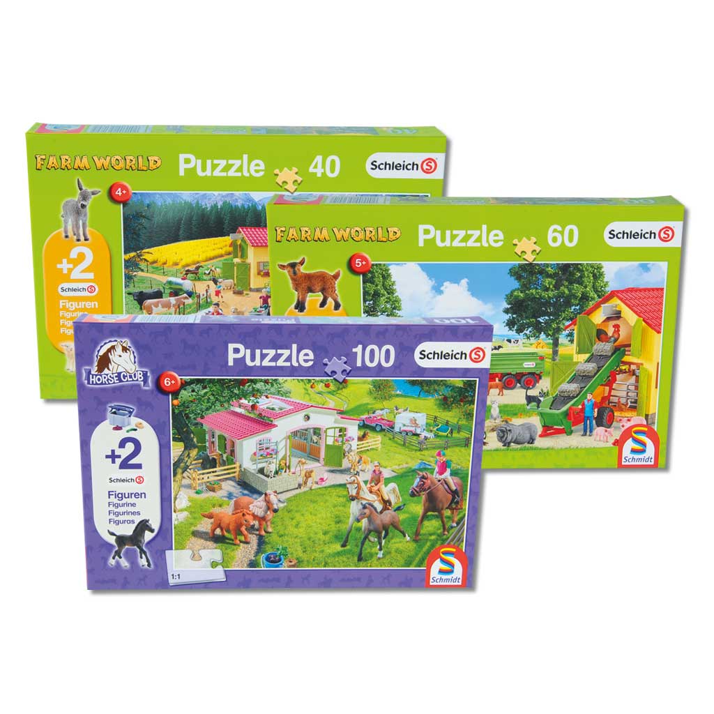 Schleich® Puzzle mit verschiedenen Motiven