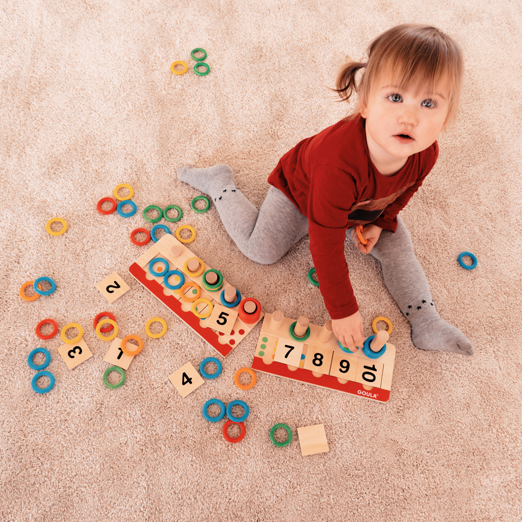 Zählspiel für Kinder - Mengen, Zahlen und Farben erfassen und darstellen