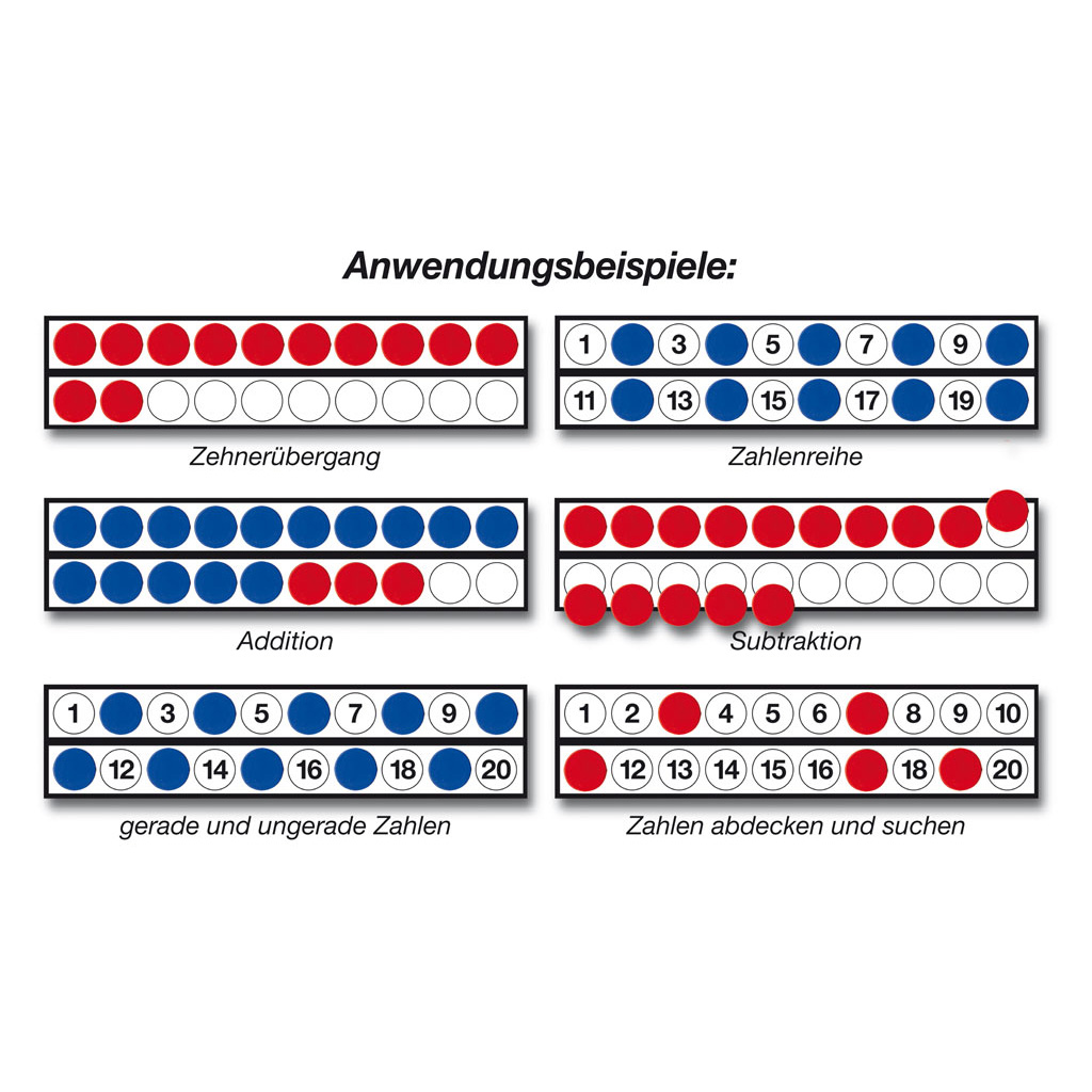 Rechenleisten 10er Set - für die Hand des Schülers