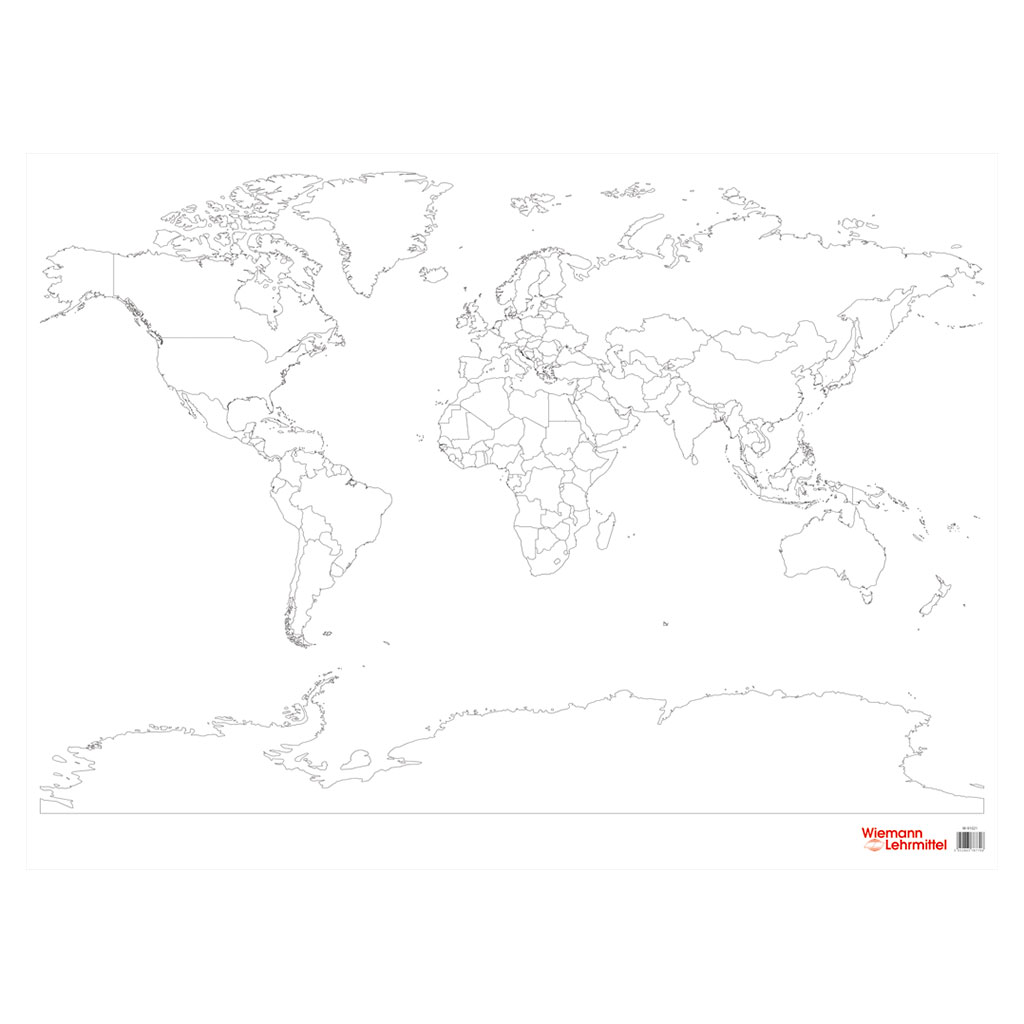 Blanko Riesen-Weltkarte