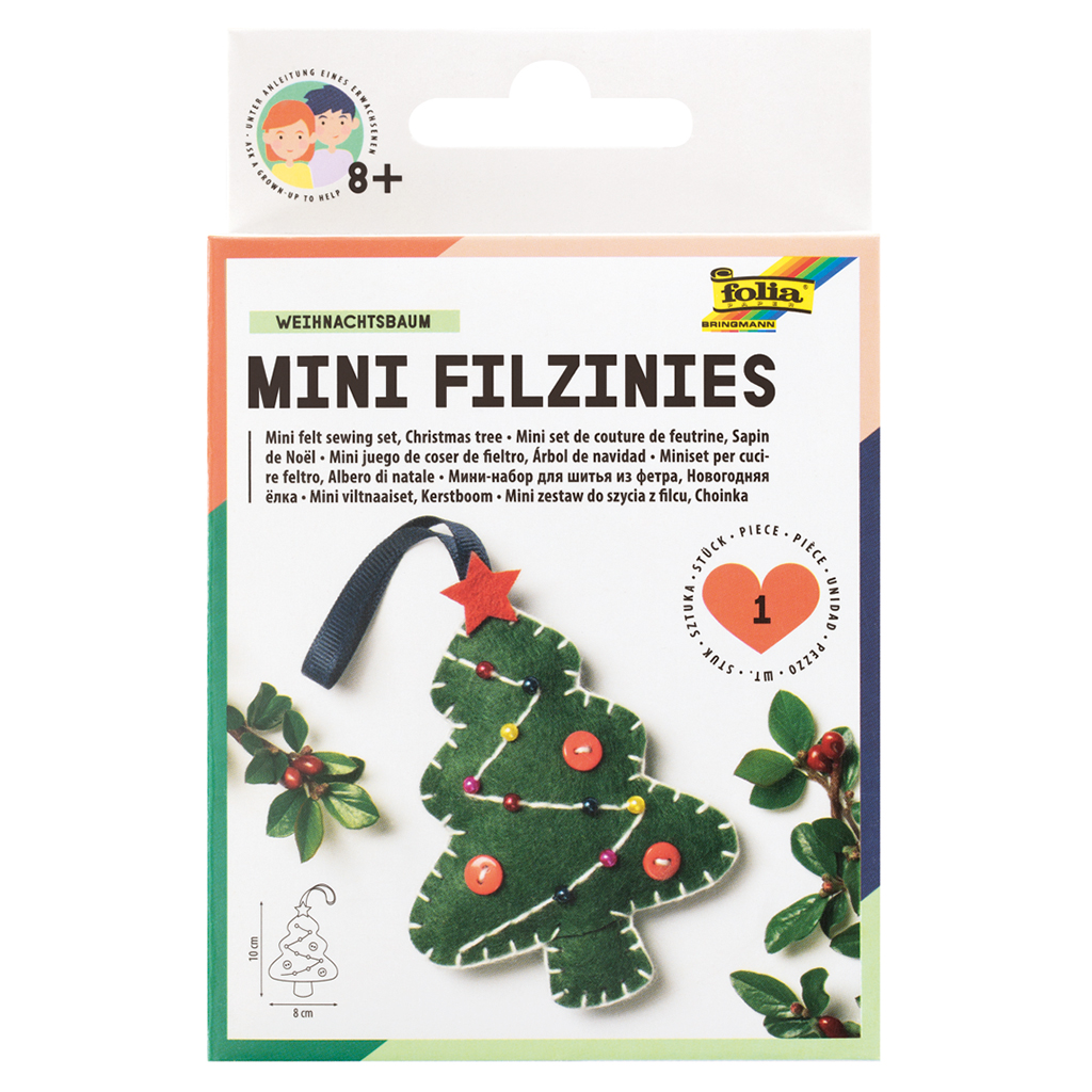 Folia® Mini Filzinies Weihnachtsbaum