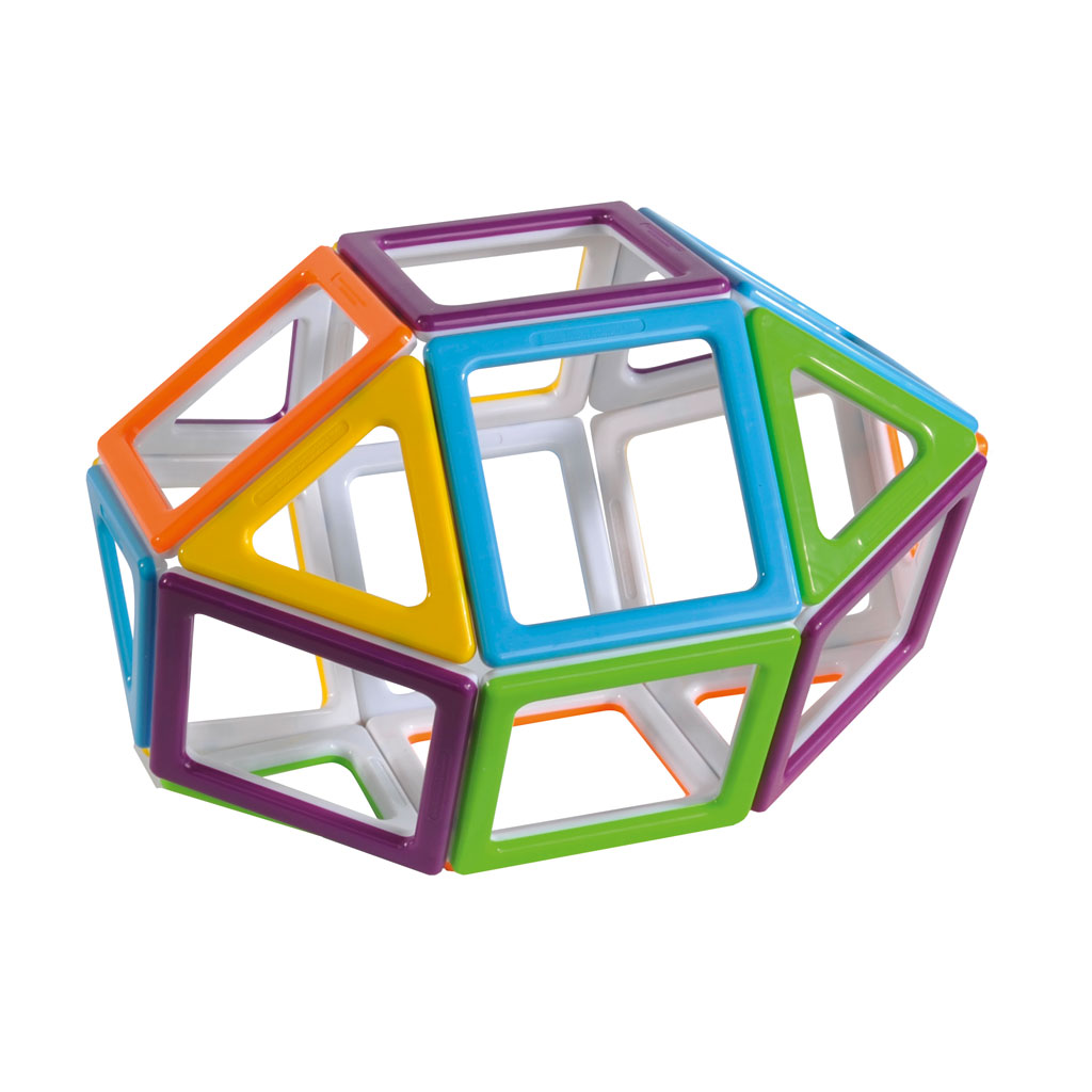 POLYDRON Mega MAG - Riesen - 3D  Bausteine, magnethaftend in stabiler Stapelbox