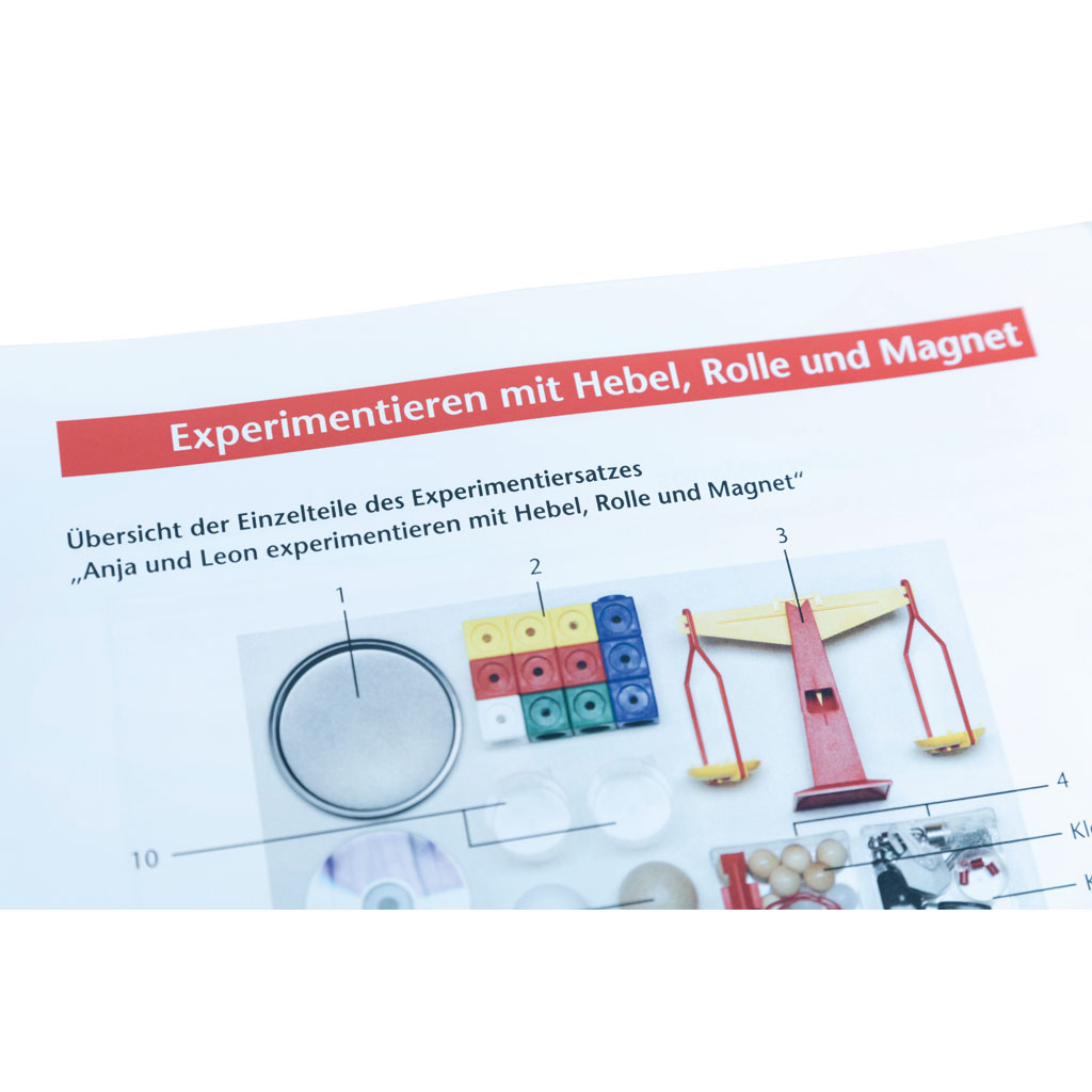 Anja und Leon experimentieren mit Hebel, Rolle und Magnet