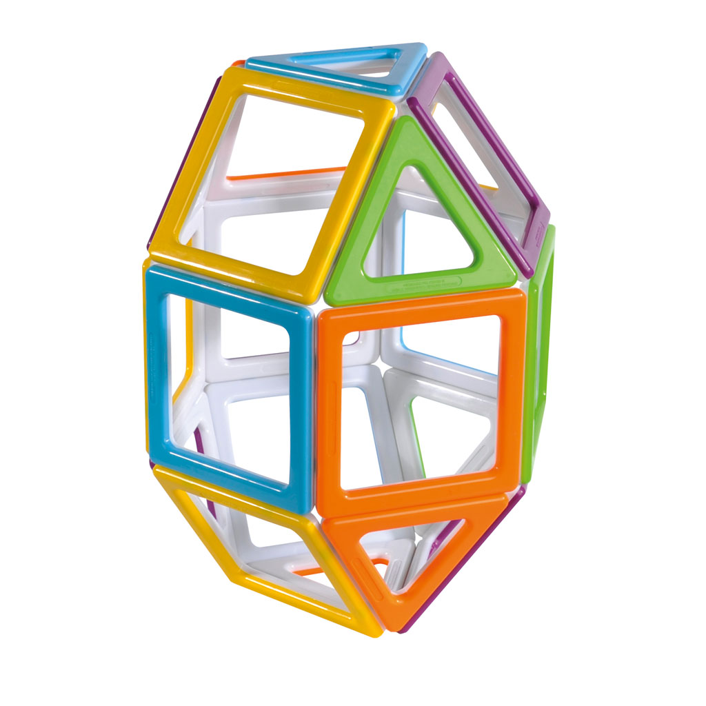 POLYDRON Mega MAG - Riesen - 3D  Bausteine, magnethaftend in stabiler Stapelbox