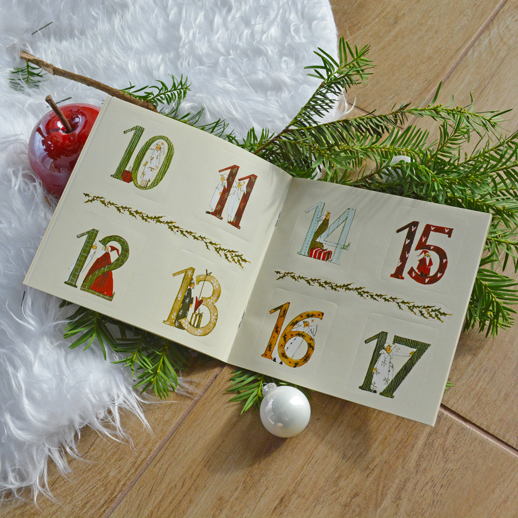 Adventskalender-Aufkleberbuch