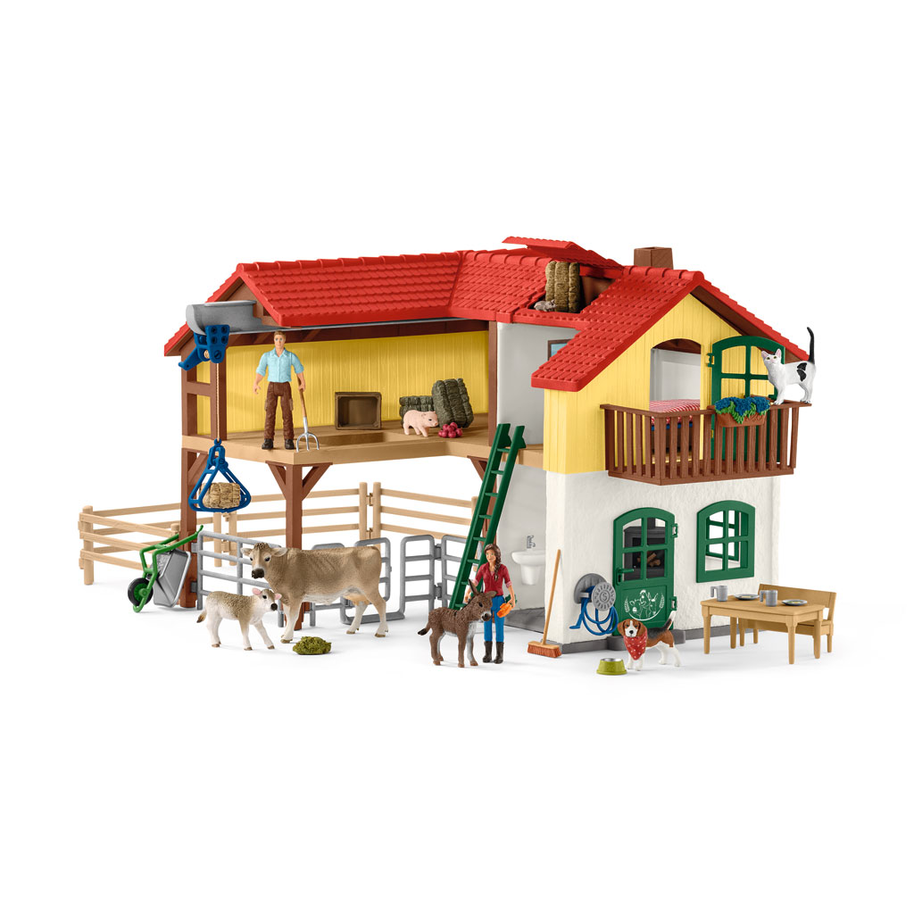 Schleich® Bauernhaus mit Stall und Tieren