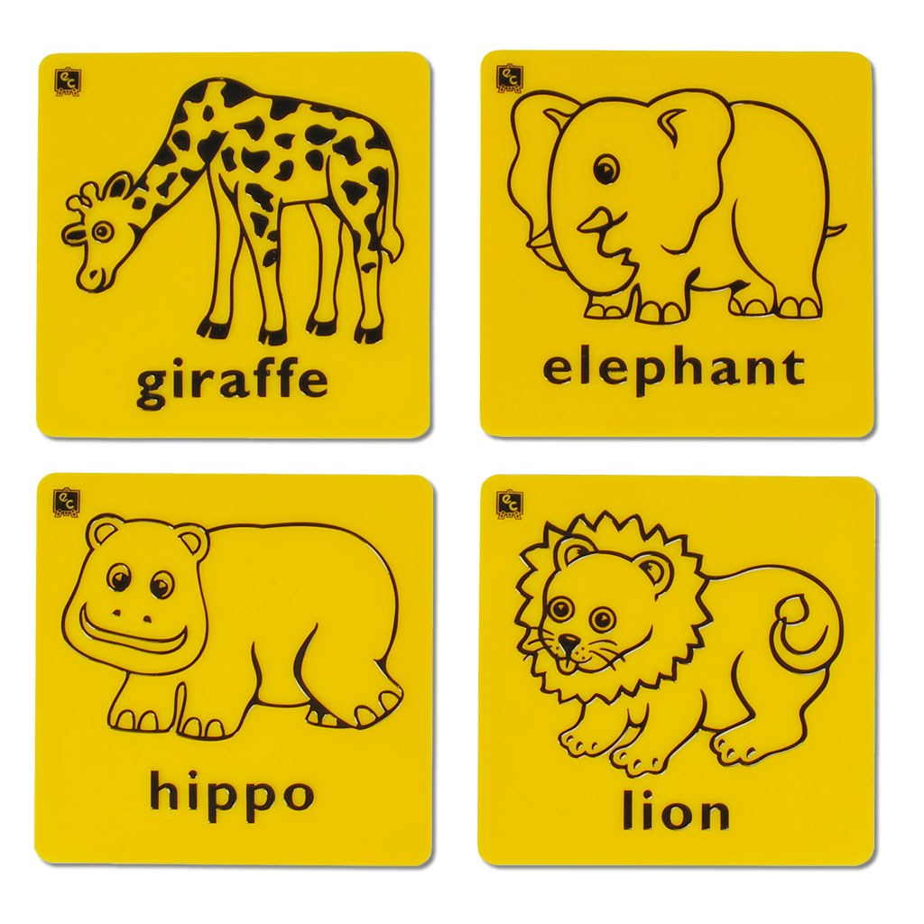 Rubbelplatten mit Tiermotiven – Für den Englisch-Unterricht