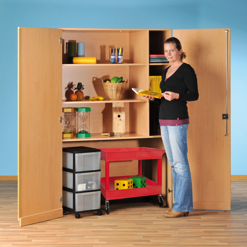 Modulus® Garagenschrank mit Vorbereitungswagen und Rollcontainer