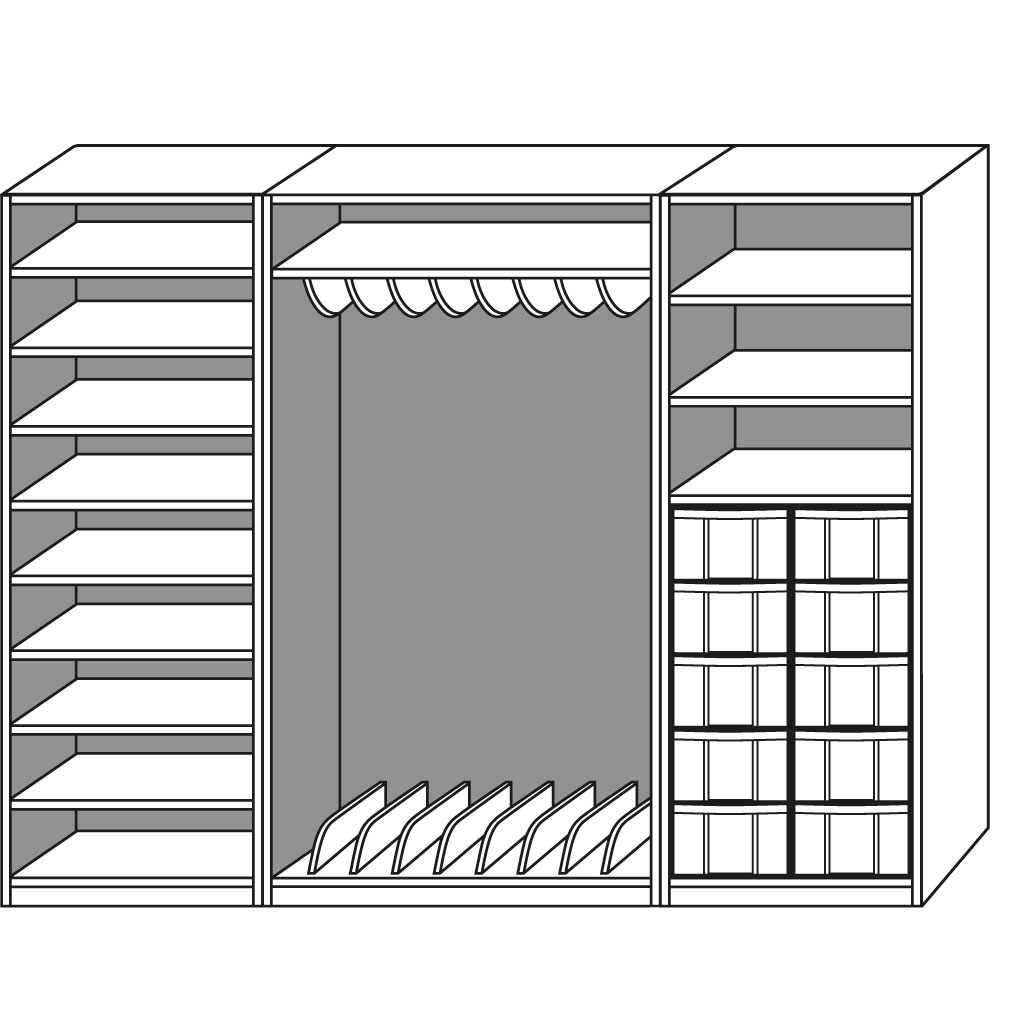 Modulus Liegepolsterschrank "Pluto", ohne Türen