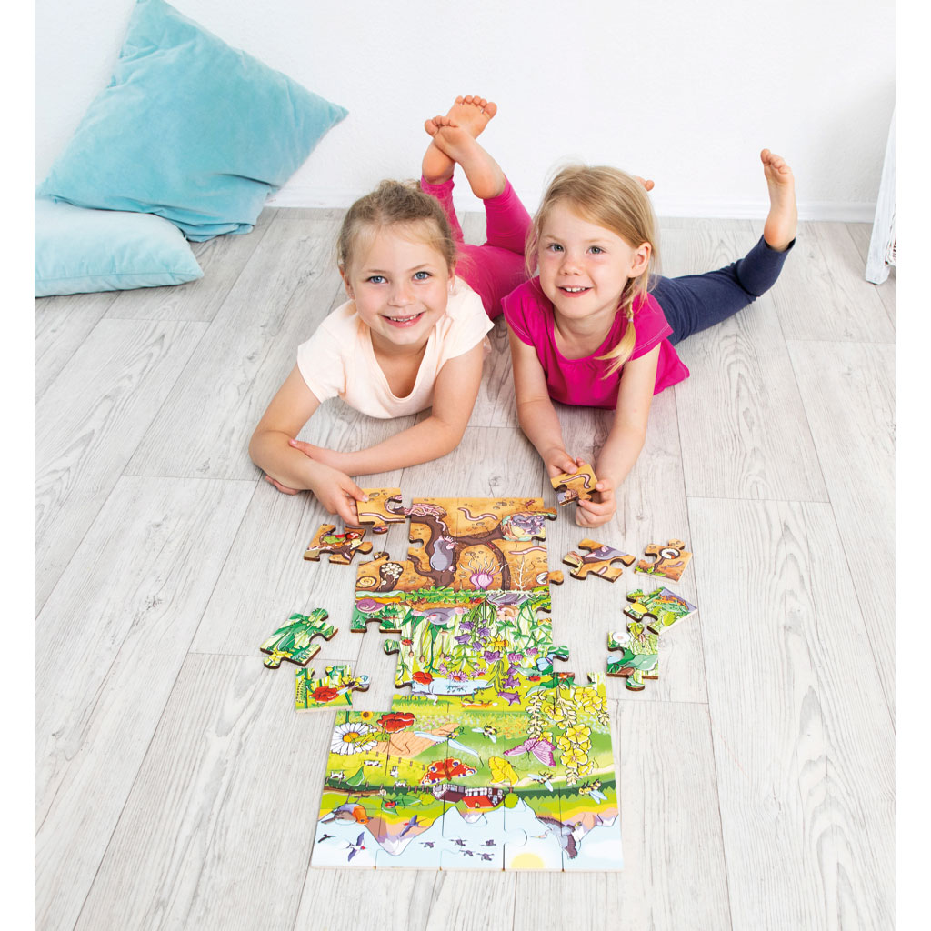 Bodenpuzzle "Entdecke die Blumenwiese"