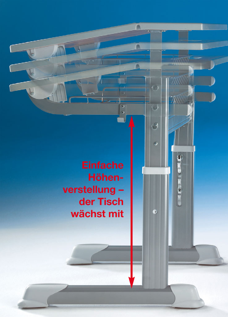 Aluflex® Einer-Schultisch – Größe 2