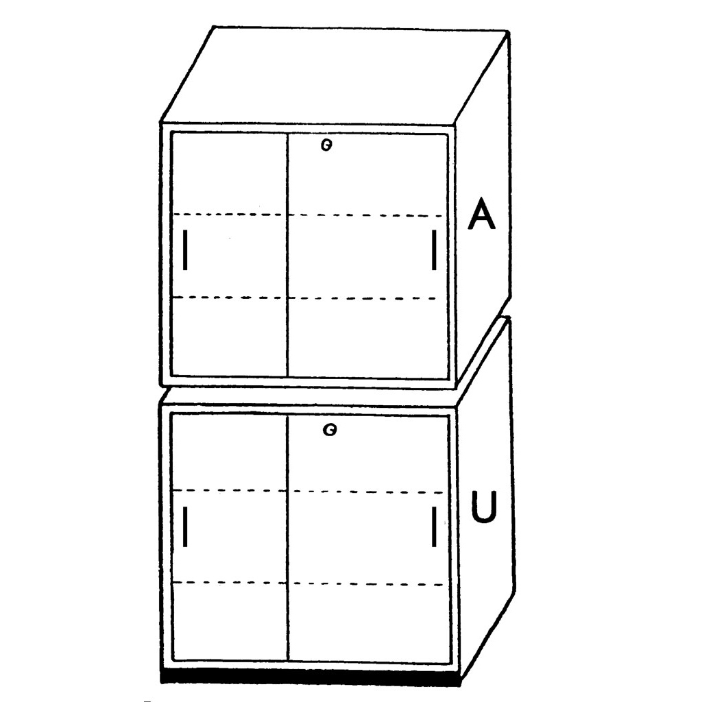 Modulus® Unterschrank ohne Mittelwand, 2 Böden