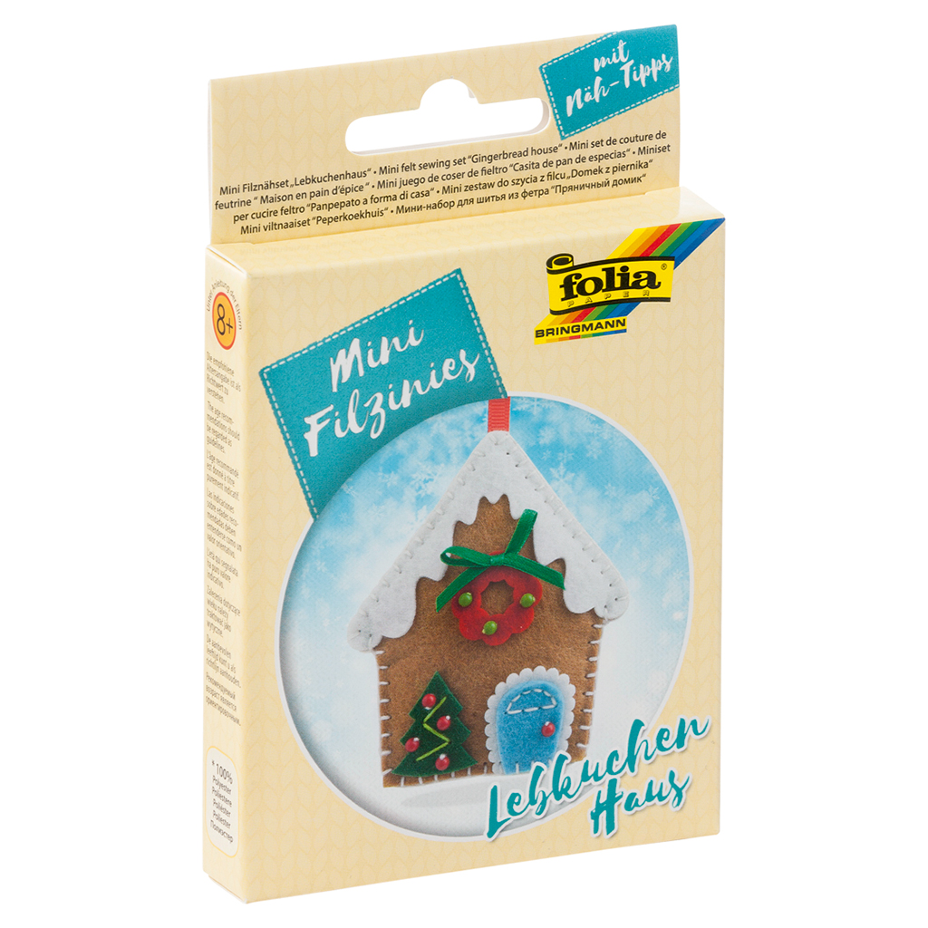 Folia® Mini Filzinies Lebkuchenhaus