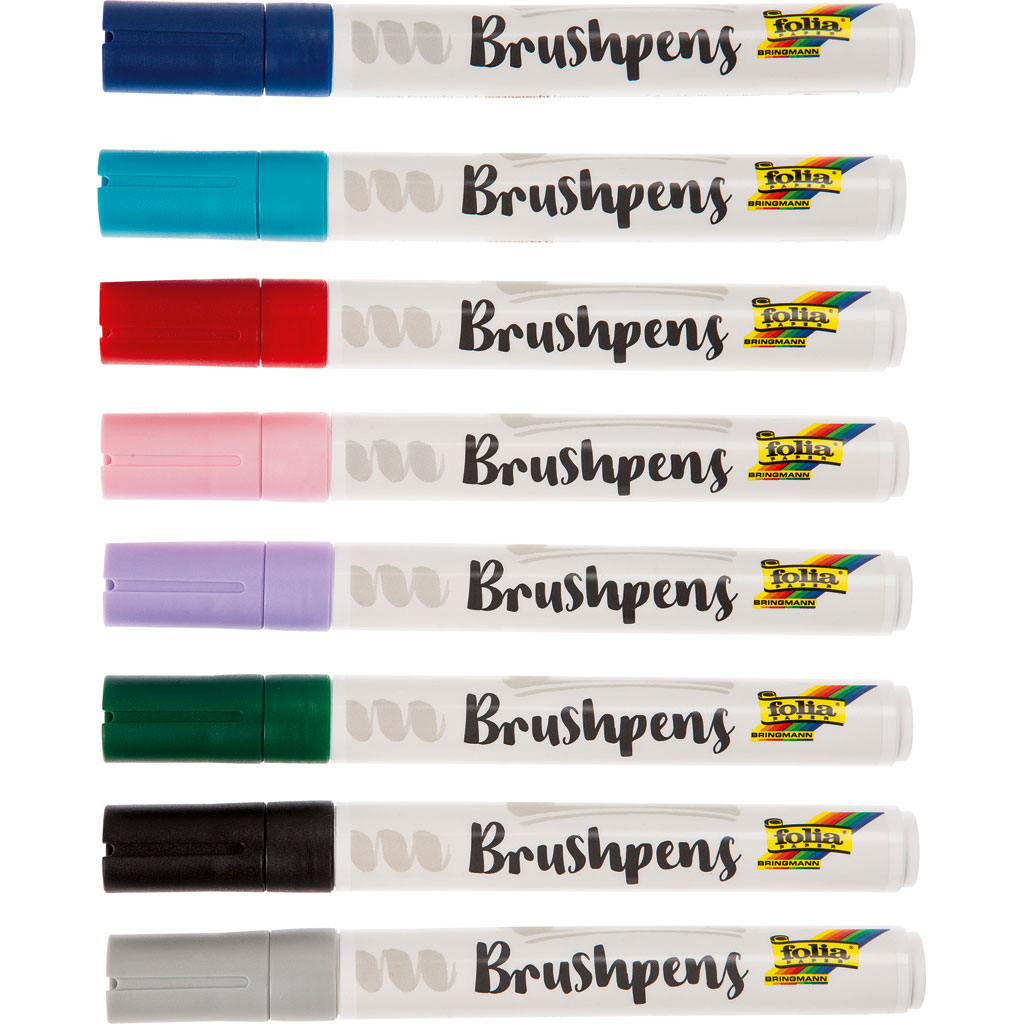 Brush Pens, 8er Set