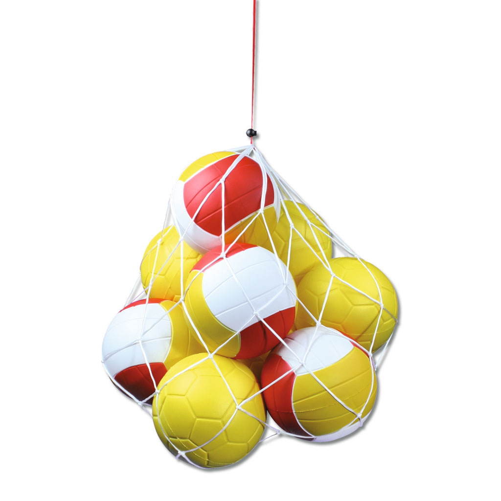 Ball-Schulset mit 9 Bällen im Ballnetz