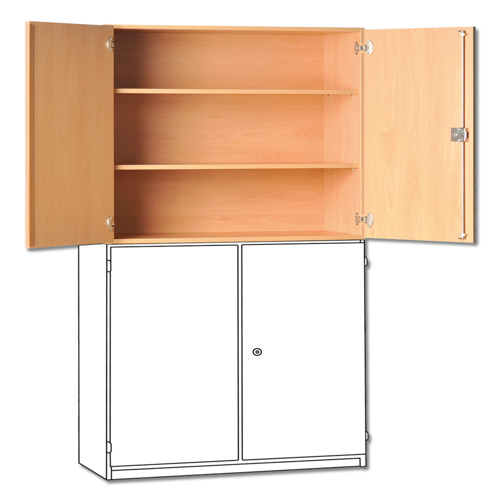 Modulus® Aufsatzschrank ohne Mittelwand, 2 verstellbare Böden