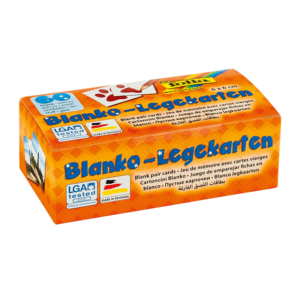 60 Blanko Memo-Spielkarten