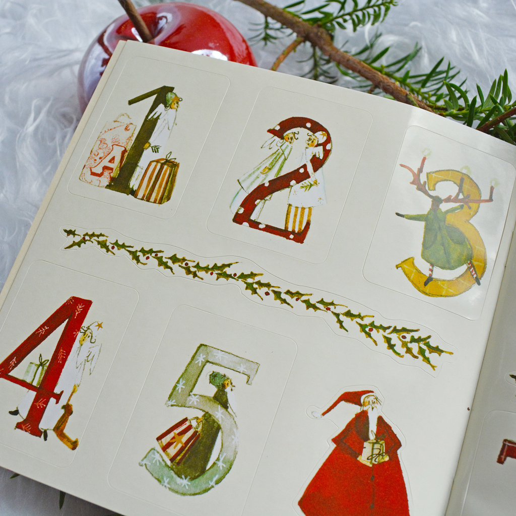 Adventskalender-Aufkleberbuch