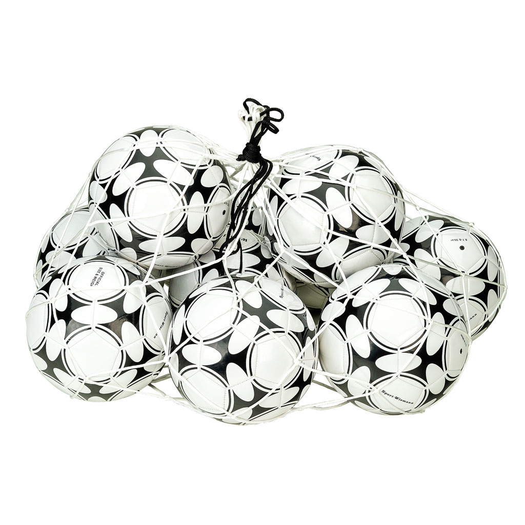 Fußballset mit 10 Fußbällen im Ballnetz