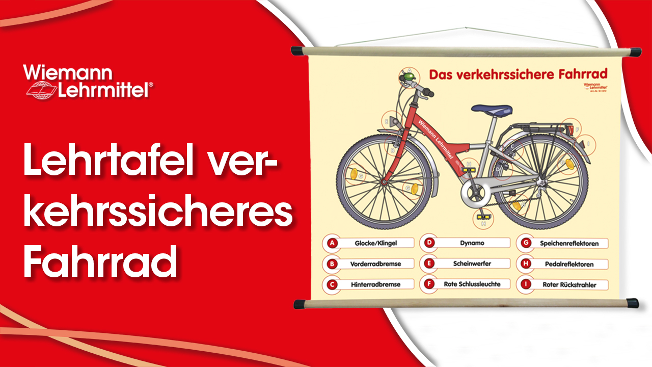 W-1372_Lehrtafel_verkehrssichereVideo_zu_Lehrtafel_verkehrssicheres_Fahrrad_Wiemann-Lehrmittel